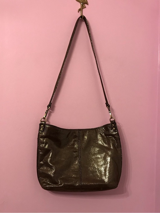 HOBO Handbags - HOBO Pier Brown Metallic Leather with Gold Hardware Crossbody Bag